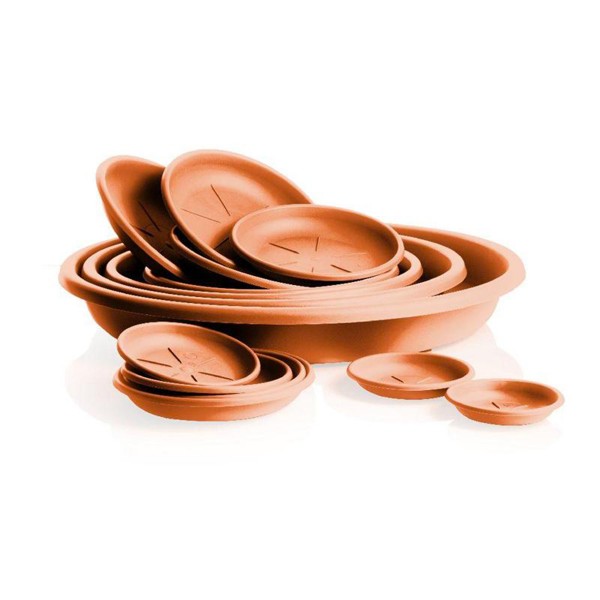 Sottovaso rotondo d16 colore terracotta