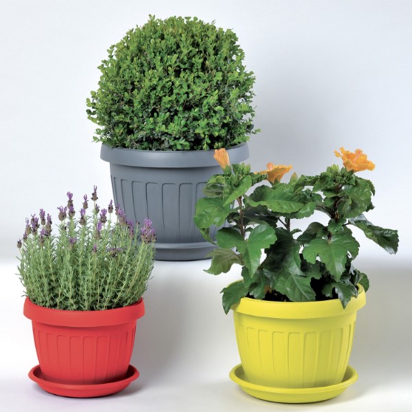 Sottovaso rotondo d30 colore terracotta
