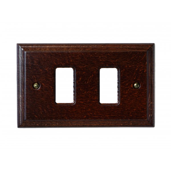 Coprinterruttore magic 2 posti legno noce