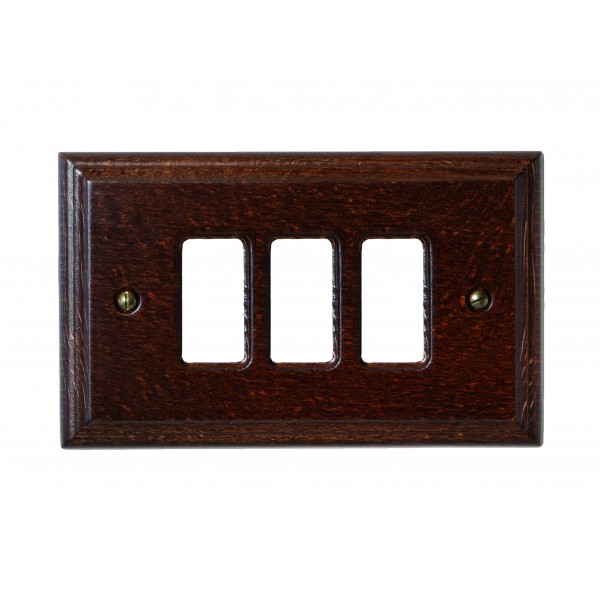 Coprinterruttore magic 3 posti legno noce