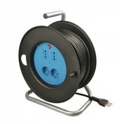 Avvolgicavo con 50m cavo h05vv-f 3x1,5mm2, spina 1