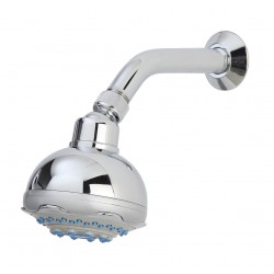 Soffione doccia + braccio in ottone d. 10 cm cromo