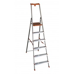 Scala in alluminio 6 gradini facal eurodomus plus con...