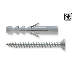 Sv tassello nylon d. 8 x 40 mm c/vite tsp pz