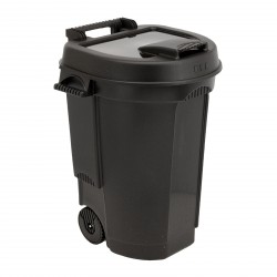 Bidone pattumiera per rifiuti in resina 110 lt nero