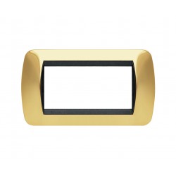 Living int - placca 4p 140x80 mm colore oro vero
