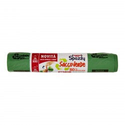 Sacco spazzatura immondizia verde 28 lt con laccio -...