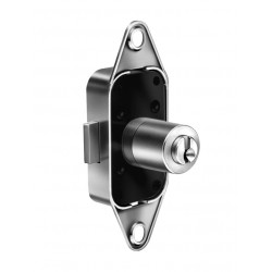 Serratura applicare con cilindro nich. d.15x25mm