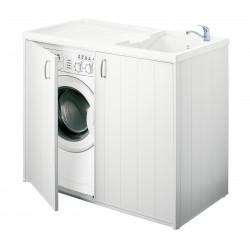 Mobile lavatoio copri lavatrice reversibile bianco...