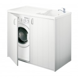 Mobile lavatoio copri lavatrice reversibile bianco...