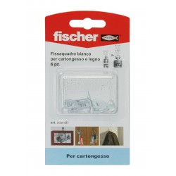 Gancio fissaquadro per cartongesso bianco (6 pz)