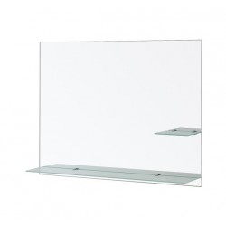 Specchio con mensole satinate 80 x 60 cm