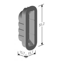 Incontro c/fori 45° gf45 15,7x55,2 mm cromo opaco