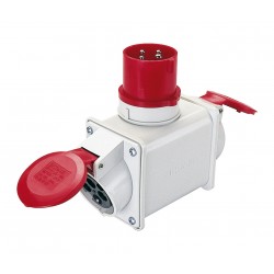 Adattatore industriale doppio iec309 3p+t 380-415v
