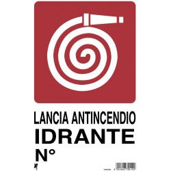 Cartello plastica cm 30x20 lancia antincendio idra