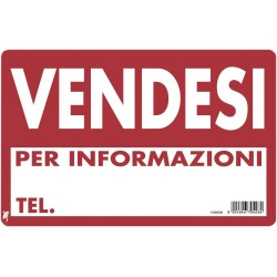 Cartello plastica cm 30x20 vendesi per informazion