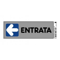 Targhetta adesiva cm 15x5 entrata (a sinistra)