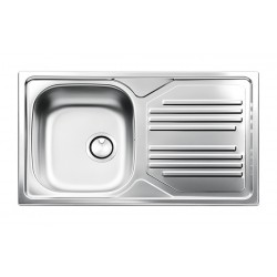 Lavello cucina 1 vasca con gocciolatoio a destra inox...