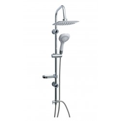 Saliscendi colonna doccia con soffione 19x19 cm e...
