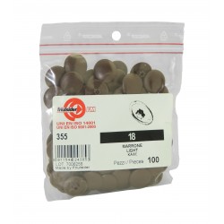 Cappucci plastica d. 18 per tx40 marrone (100 pz)