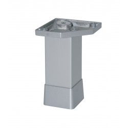 Piedino quadro 40x40 h. 120 mm reg all. anodizzato