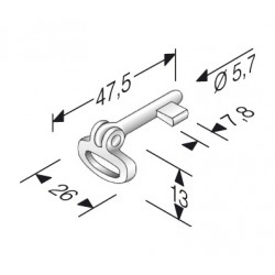 Chiave snodata patent lunga 47,5 mm cromata