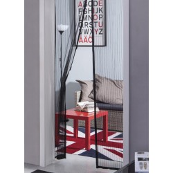 Zanzariera magnetica per porta 120x240cm nera