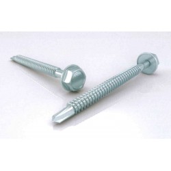 Vite autoperf. te rond. 6,3x60 z. bianco (100 pz)
