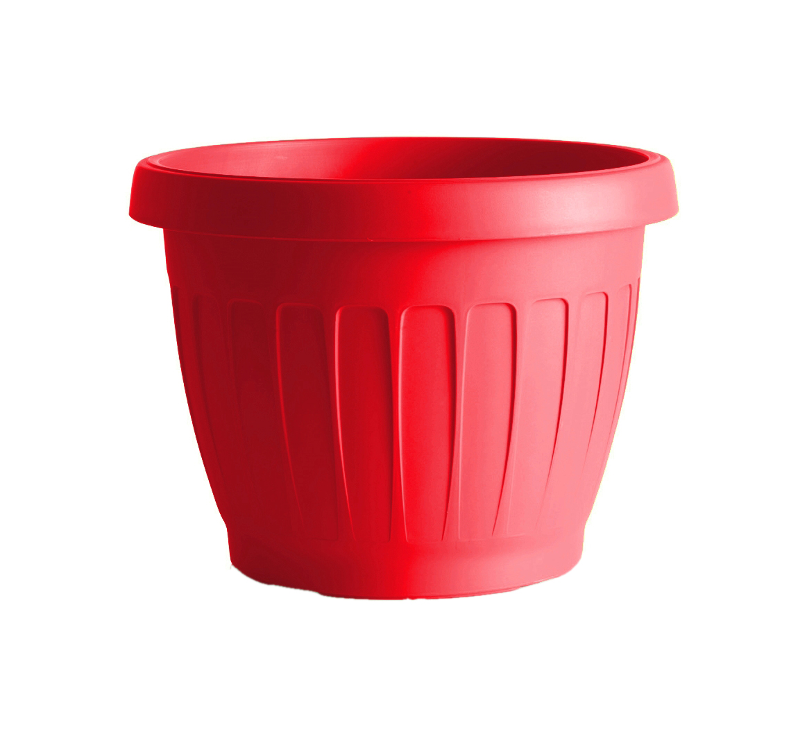 Vaso Terra Tondo D25x16x18 5 Cm Colore Corallo Bricocasa