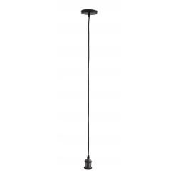 Pendant e27 vintage 900 mm in metallo nichel spaz.