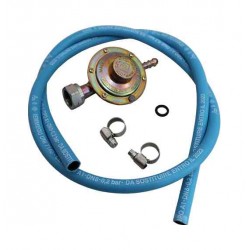 Kit regolatore gas con tubo da 1,25 mt con 2 fascette...