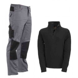 Set pantalone multitasche kavir + pile wolf nero tg. l