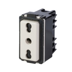Frutto presa bivalente 10/16a 2p+t - 250v~, i avor
