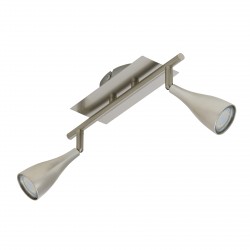 Barra di faretti orientabili led 2 x 4w nichel...