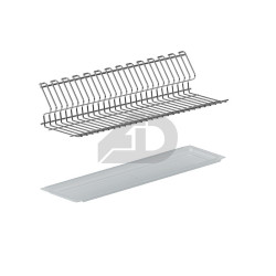 Kit griglie scolapiatti in filo ovale cromato con...