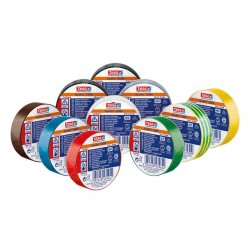 SET 10 NASTRO ISOLANTE COLORI ASSORTITI 15mm X10m