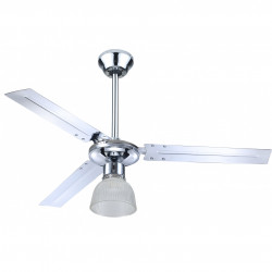 Ventilatore da soffitto con luce 3 pale Nevis 120 cm...