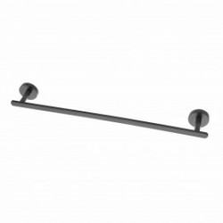 Porta asciugamani in acciaio nero opaco 50 cm con...