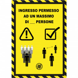 Stiker adesivo a4 ingresso massimo