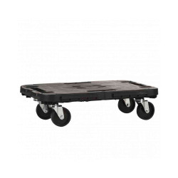 Pedana con ruote nera 48x29x4 cm portata 300 kg...