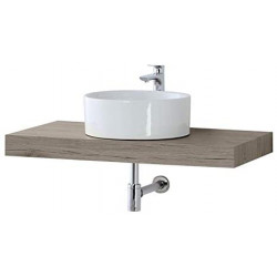 Mobile bagno sospeso effetto legno 90x50cm con lavello...
