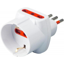 Adattatore triplo con schuko spina 10A tre prese...