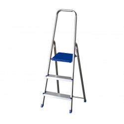 Scala domestica in alluminio 3 gradini 122 cm blu...