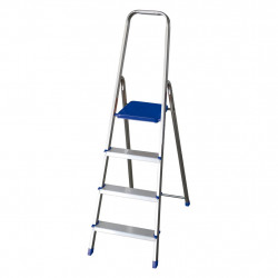 Scala domestica in alluminio 4 gradini 144 cm blu...