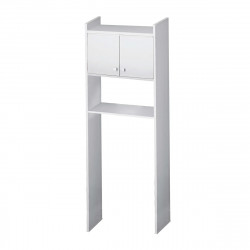 Mobile sopra lavatrice in PVC con scaffale bianco...
