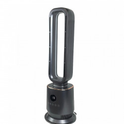 Stufa elettrica senza pale con LED 2000 W antracite...