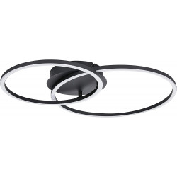 Plafoniera led stile moderno nero 3000 K Eglo Weiss...