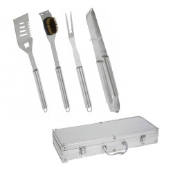 Utensili per barbecue in valigetta 4 pezzi