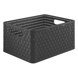 Contenitore cesta Rotho Country 18 litri nero effetto...