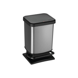 Bidone pattumiera a pedale Rotho Paso 20 litri carbon...